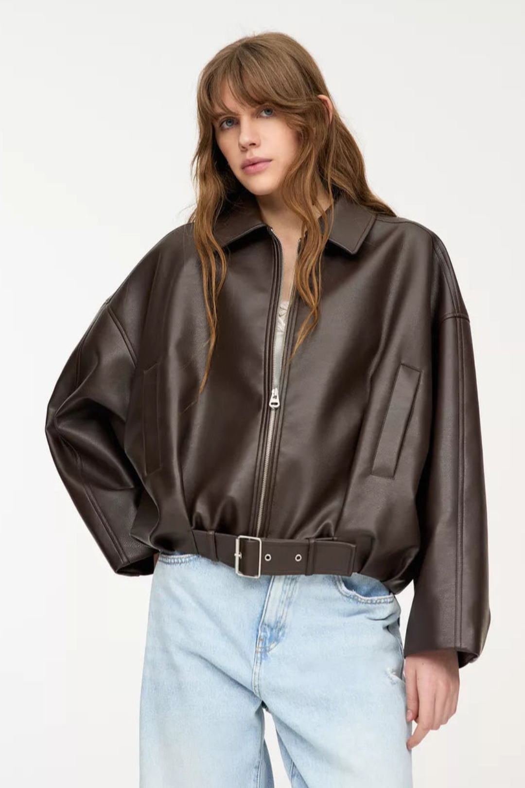 Veste Heritage en cuir noir